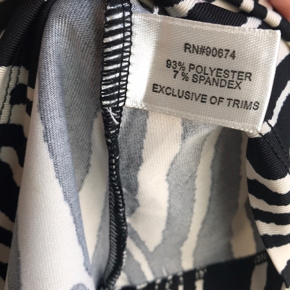 Boston Proper Zebra Print Beaded cold shoulder top - Picture 6 of 8